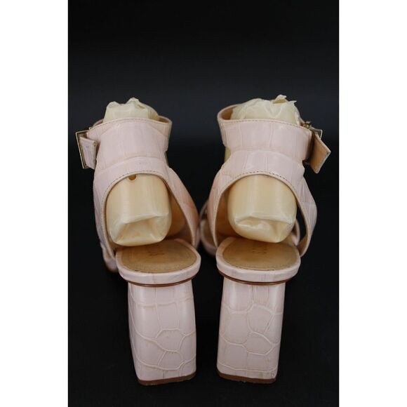 Schutz Blush Pink Peep Toe Block Heel Ankle Strap Sling Back 8.5B women's Heels - Picture 7 of 10